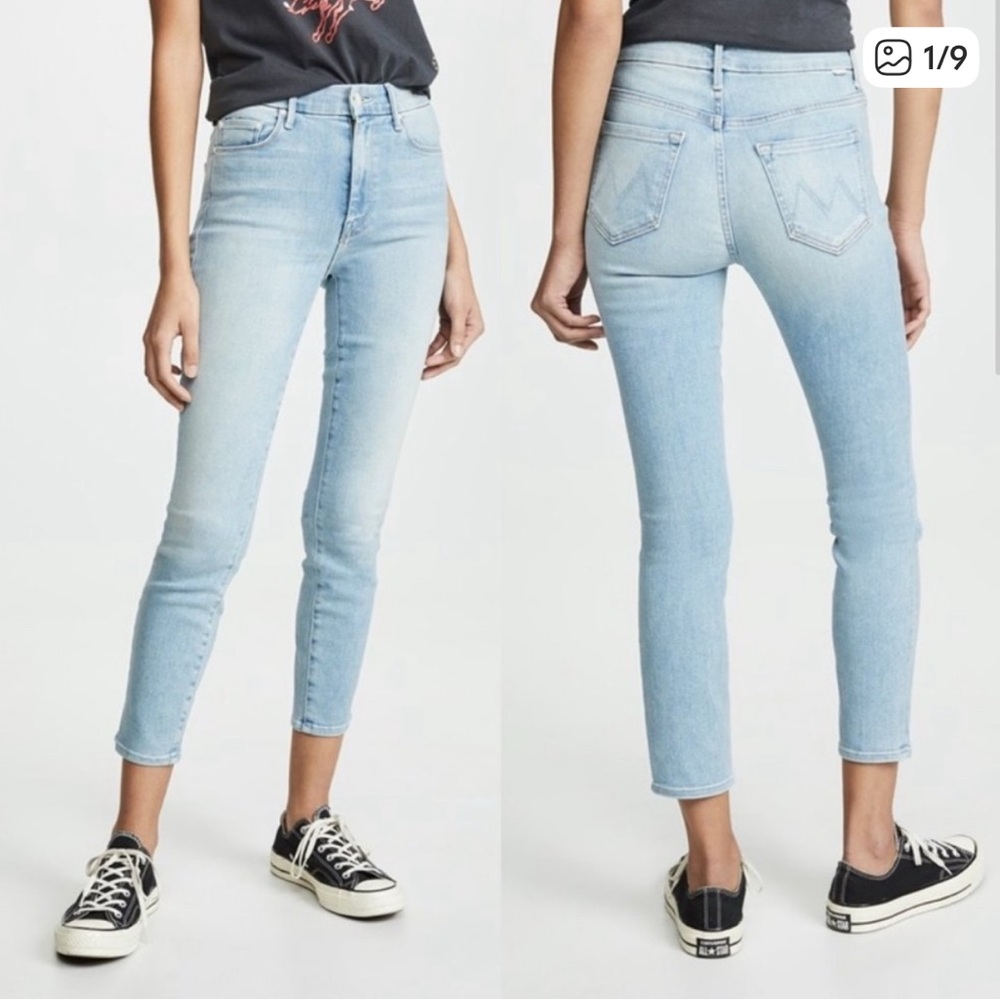 MOTHER Light Blue Ankle Jeans
